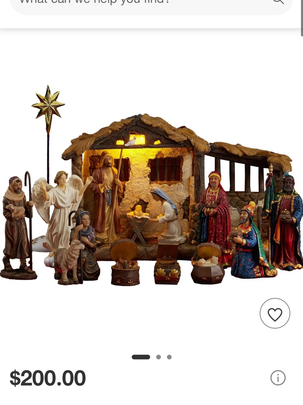 NEW IN BOX— Three Kings Gifts Real Life Nativity Set, Full 23 Piece Set